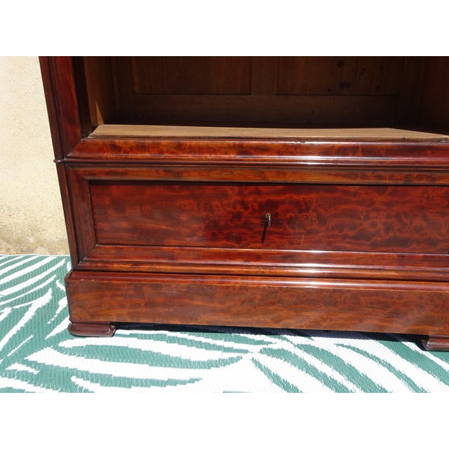 Brown Louis Philippe Mahogany Bookcase For Sale - Image 8 of 18