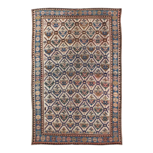 Antique Karabagh Rug With All-Over Sub-Geometric Design For Sale