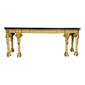 Monumental Marble Top Louis XV Style Console, Sideboard, Maison Jansen, 19 Cent