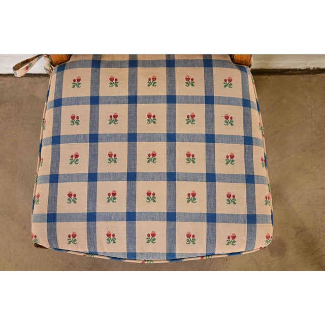 Brown Guy Chaddock English Country Rustic Carved Maple Ladder Back Dining Chairs, Set of Four For Sale - Image 8 of 12