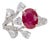 Gia Certified Mozambique Ruby Ring With Lab Grown Diamonds: Solid 14k Gold, Size 6.75 For Sale