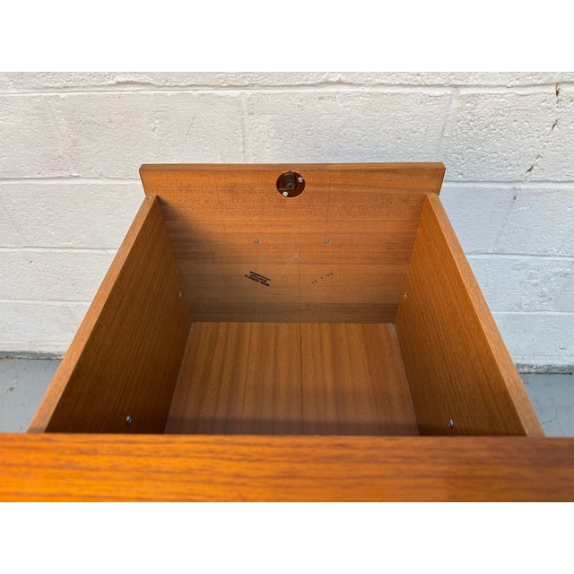 Mid 20th Century Danish Modern Three Drawer Teak Filing Cabinet by BRDR Furbo For Sale - Image 10 of 15