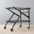 Black Trolley with Double Glass Shelves, 1950s For Sale - Image 8 of 9