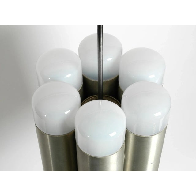 1960s Large Italian Space Age Ceiling Lamp with 13 Glasses by Goffredo Reggiani, 1960s For Sale - Image 5 of 18