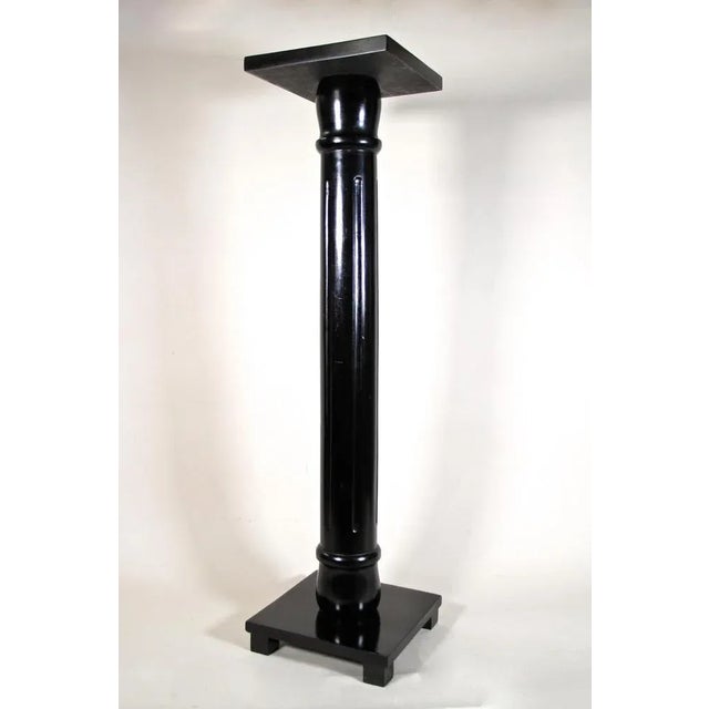 Art Nouveau Ebonized Beechwood Pedestal, Austria, 1900s For Sale - Image 9 of 14