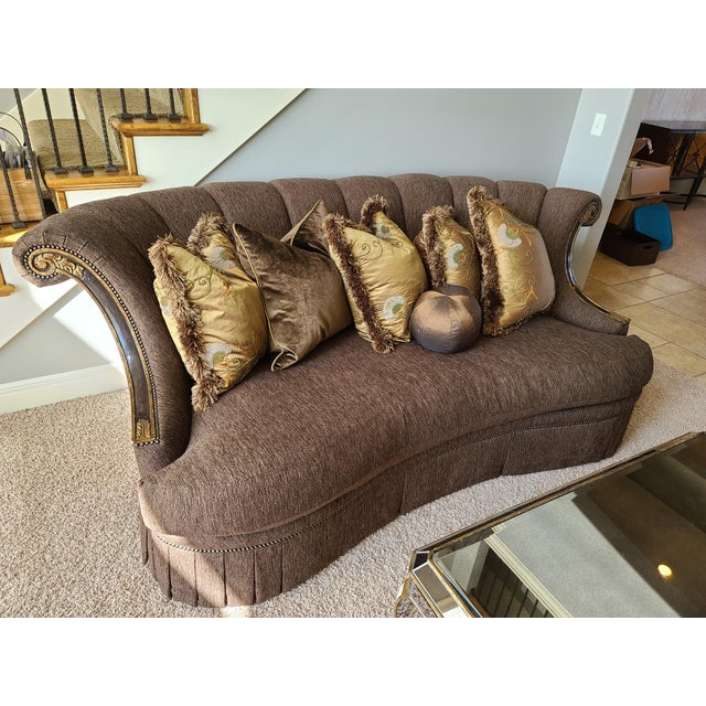 Marge Carson Grg43 Georgiana Sofa With Original Pillows For Sale - Image 11 of 13