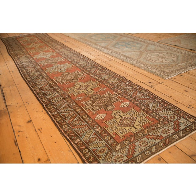 Vintage Distressed Heriz Rug Runner - 3' x 12'6" For Sale - Image 11 of 11