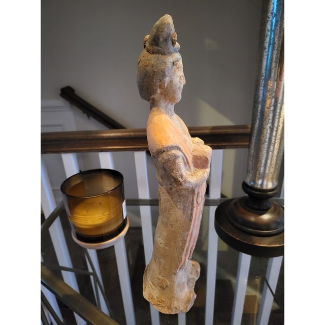 Vintage Tang-Style Terracotta Court Lady Figurine For Sale In Washington DC - Image 6 of 7