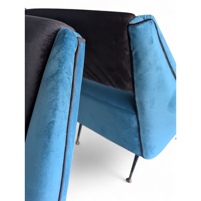 Velvet Living Room Set, 1960s, Set of 3 For Sale - Image 11 of 14