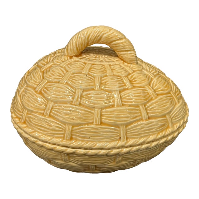 Vintage Egg-Shaped Covered Dish For Sale