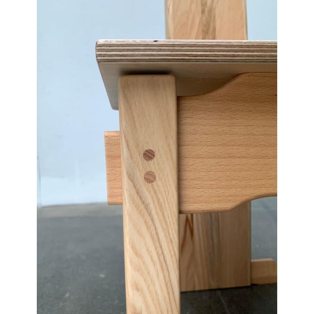 Postmodern Brutalist Wooden Children Chair, 1990s For Sale - Image 6 of 18