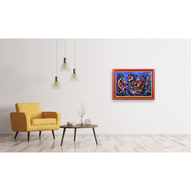 David Wilde, Cock Fight, Impasto Acrylic, 1960s For Sale - Image 11 of 18