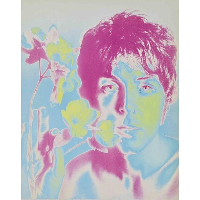 A complete portfolio of four individual psychedelic portraits of john lennon, paul mccartney, george harrison, and ringo...