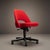 Knoll Knoll Saarinen Executive Armless Office Desk Chair in Cato Fire Red, Swivel Base For Sale - Image 4 of 7