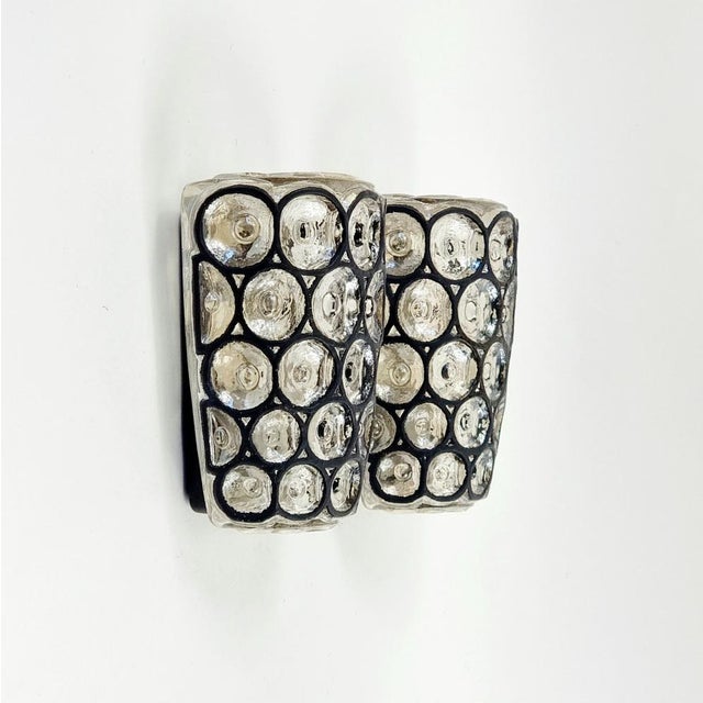 Mid-Century Modern Glass Sconces from Limburg, Germany, 1960s, Set of 2 For Sale - Image 4 of 11