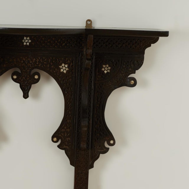 Antique Moroccan Inlaid Wall Bracket or Shelf For Sale - Image 4 of 12