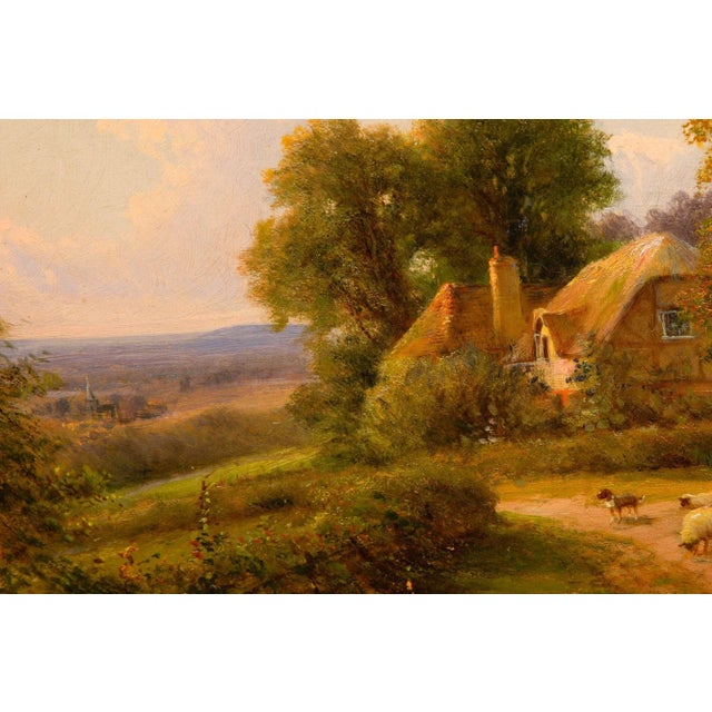 English Antique Landscape Painting of Sheep by Henry Maidment (Fl. 1889-1914) For Sale - Image 16 of 18