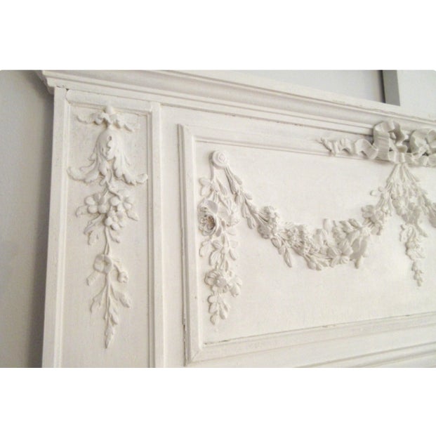 Wood Antique Huge French Trumeau Mirror For Sale - Image 7 of 8