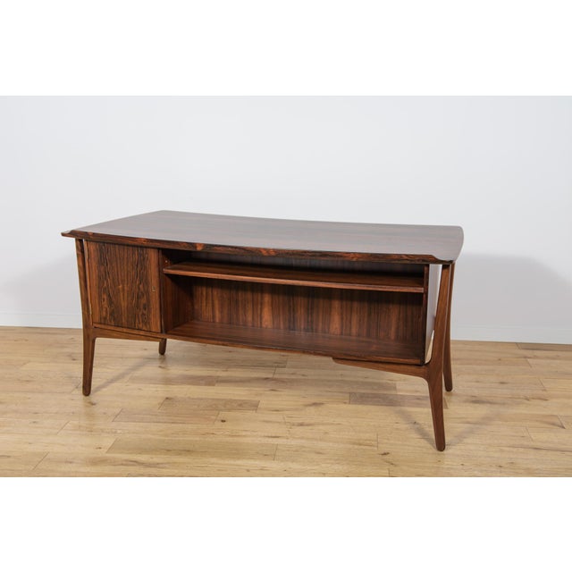 Mid-Century Modern Danish Rosewood Desk by Svend Åge Madsen for H.P. Hansen, Denmark, 1960s For Sale - Image 6 of 18