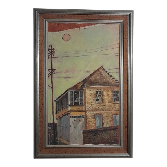 2000s "Forgotten Walls" Acrylic on Canvas Painting by Elpedio Robinson, Signed For Sale