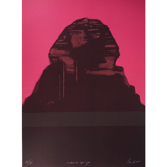 Claude Hastaire, Egypte, le Sphinx rose, Lithograph For Sale