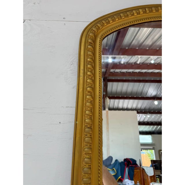 19th Century Large French Louis Phillipe Carved and Giltwood Mirror For Sale - Image 10 of 12