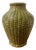 Mid 20th C. Embossed Basket-Weave Ceramic Green Vessel For Sale