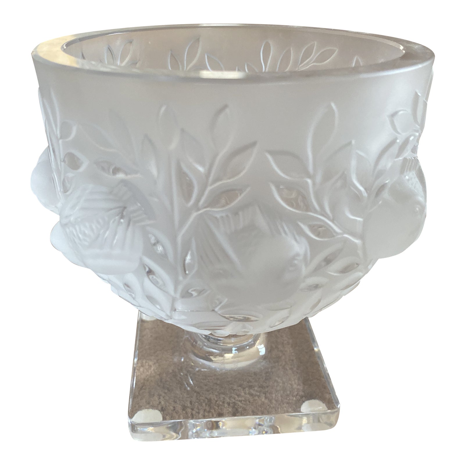 1960's Vintage Lalique Elisabeth Vase Chairish