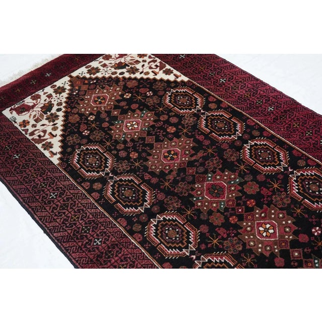 19th Century Vintage Balouch Rug 3'4'' x 6'6'' For Sale - Image 5 of 11