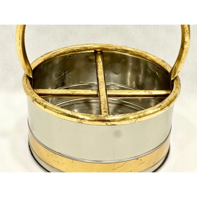Brass and Steel Bottles Basket from Gilde Handwerk, 1970s For Sale - Image 6 of 13