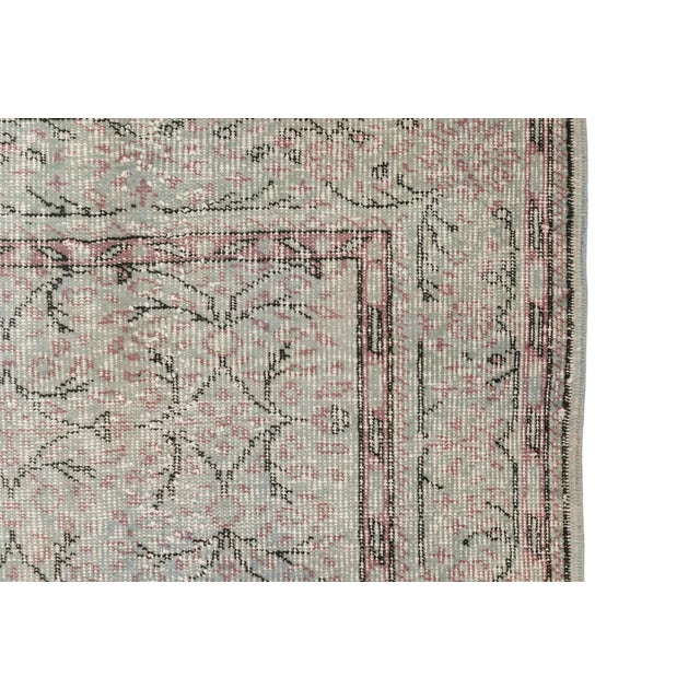 Mid 20th Century Grey Anatolian Wool Tribal Carpet For Sale - Image 6 of 7