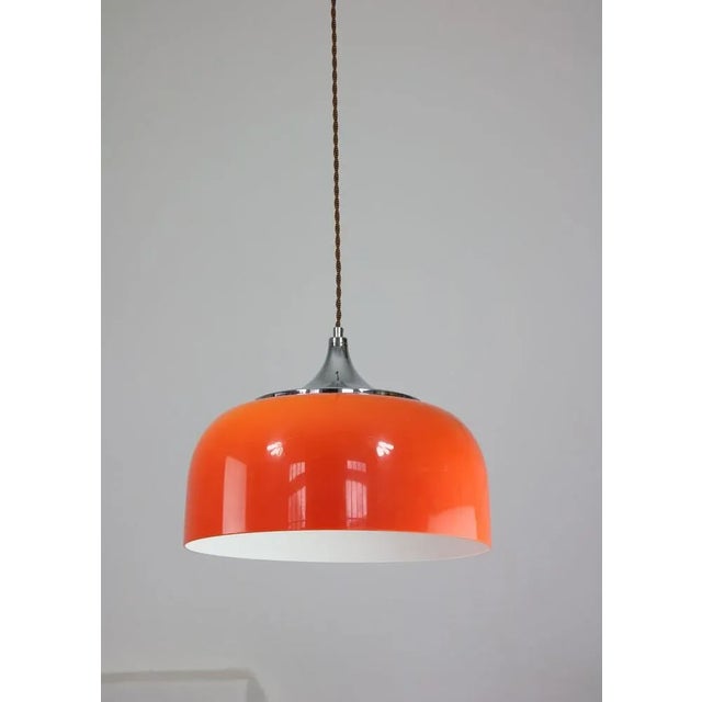 1960s Space Age Pendant Lamp From Guzzini For Sale - Image 5 of 12