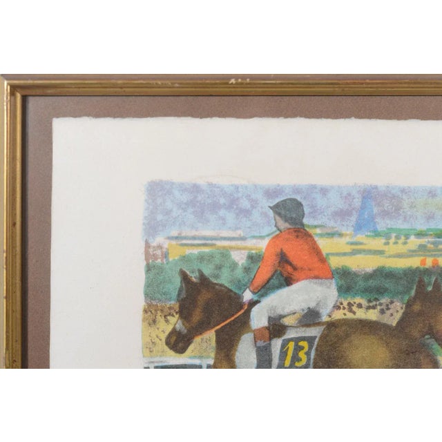 Francois Gall, Horse Races at Auteuil: Lady with Hat, 1950s, Lithograph For Sale - Image 3 of 8