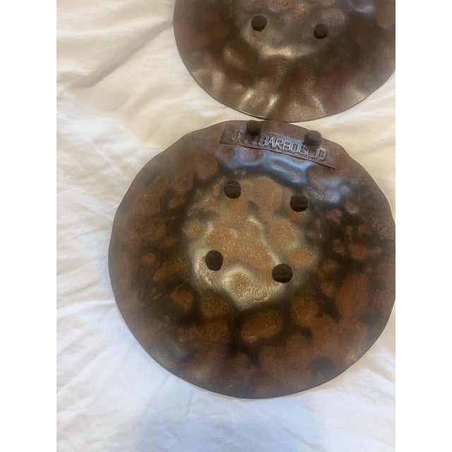 Jan Barboglio Moose Metal Plates 4 Piece Set Rustic Handcrafted Wildlife Decor Collection For Sale - Image 9 of 12