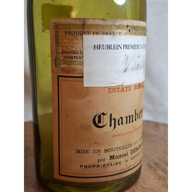 Vintage Empty 1947 Chambertin Wine Bottle Heublein Rare Wine Auction Provenance For Sale - Image 17 of 18