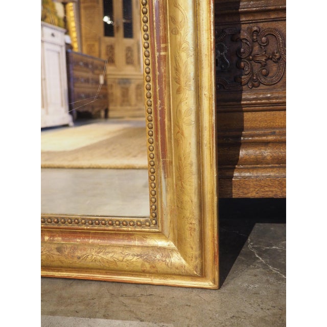 Large 19th Century French Giltwood Louis Philippe Style Mirror, 70.4 X 48 Inches For Sale - Image 4 of 18