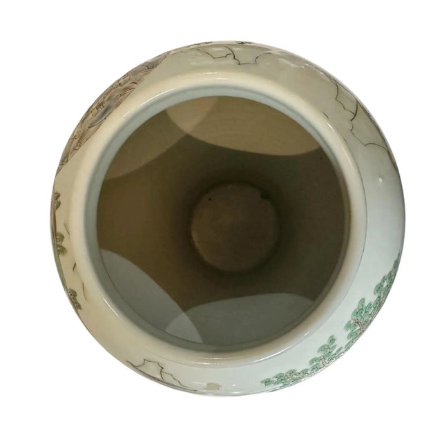 Ceramic 19th Century Chinese Famille Rose Lidded Baluster Vase For Sale - Image 7 of 8