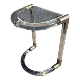 1980s mall Lucite Side Table For Sale