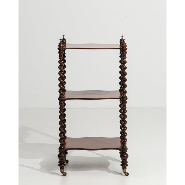 19th Century Victorian Three-Tier Wooden Etagere Shelf For Sale - Image 12 of 14