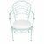 A set of two rod iron "Ribcage" outdoor/patio featuring one armchair and one side chair. This chair is constructed with...