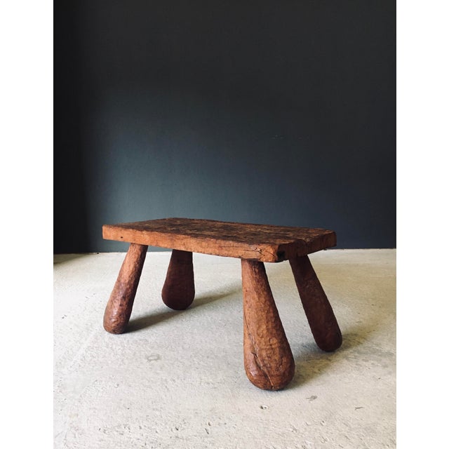 Brutalist Handcafted Carved Oak Coffee Table, Belgium, 1960s For Sale - Image 4 of 18