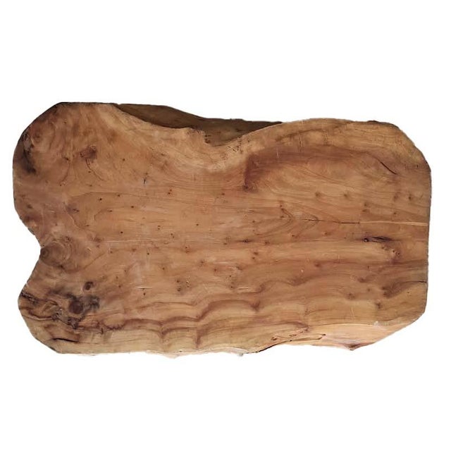 Vintage Thick Root Wood Charcuterie Cheese Board For Sale - Image 4 of 6