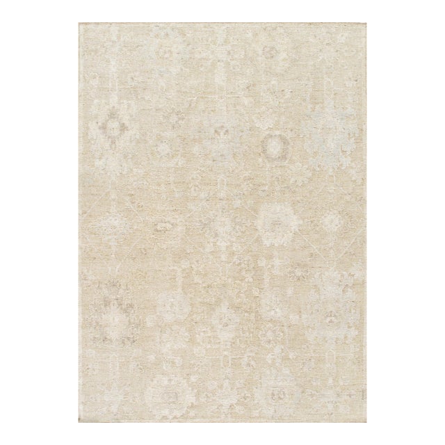 Pasargad Home Oushak Tan Wool Area Rug- 9'10'' X 13'10'' For Sale