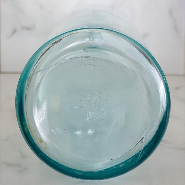 Pair of American Antique Aqua Apothecary Bottles From Chicago and Lexington For Sale - Image 18 of 18