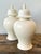 Hollywood Regency Vintage Glazed Ceramic Lidded Urns - A Pair For Sale - Image 3 of 12