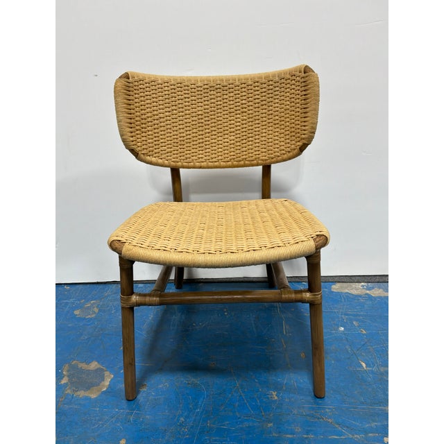 Stylish Baker McGuire / Barbara Barry Hanalei Dining Chair. Taupe frame, woven cane construction. Original retail $1791....