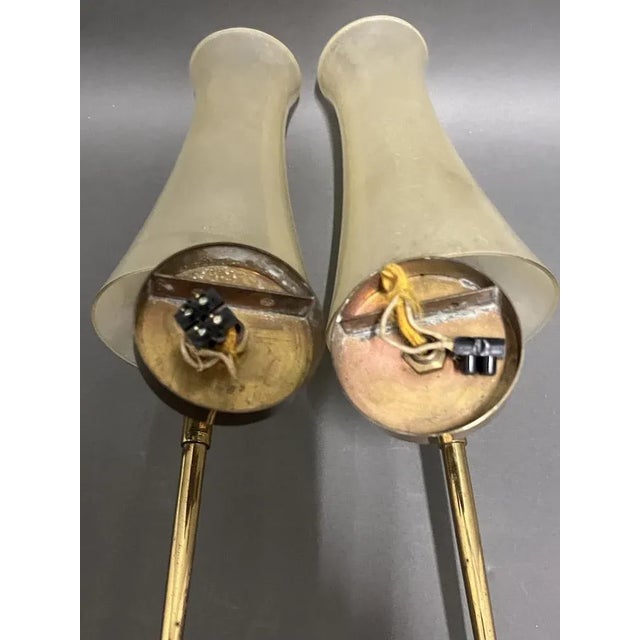 Metal Italian Murano Wall Lights, 1950, Set of 2 For Sale - Image 7 of 11