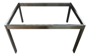 Mid-Century Italian Modern Design Brushed Steel & Crystal Desk, 1960