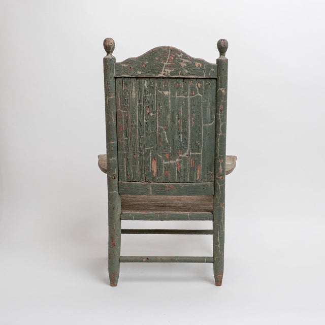 Wood Late 19th Century Hand-Carved & Painted Curule Armchair in Burled Wood Style For Sale - Image 7 of 15