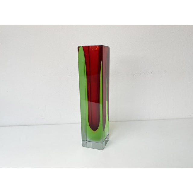Glass Murano Submerged Vase in Glass For Sale - Image 7 of 18